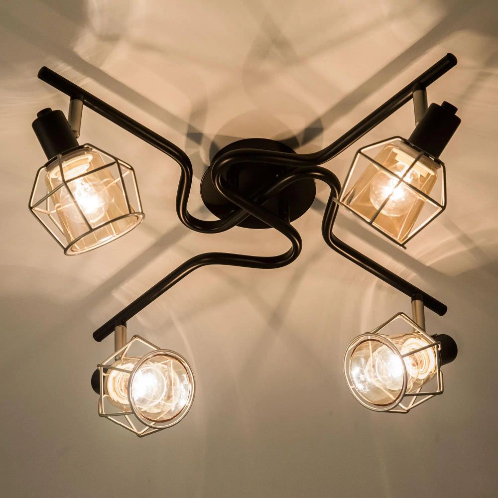 Citilux Таверна CL542541 Люстра потолочная поворотная Чёрная