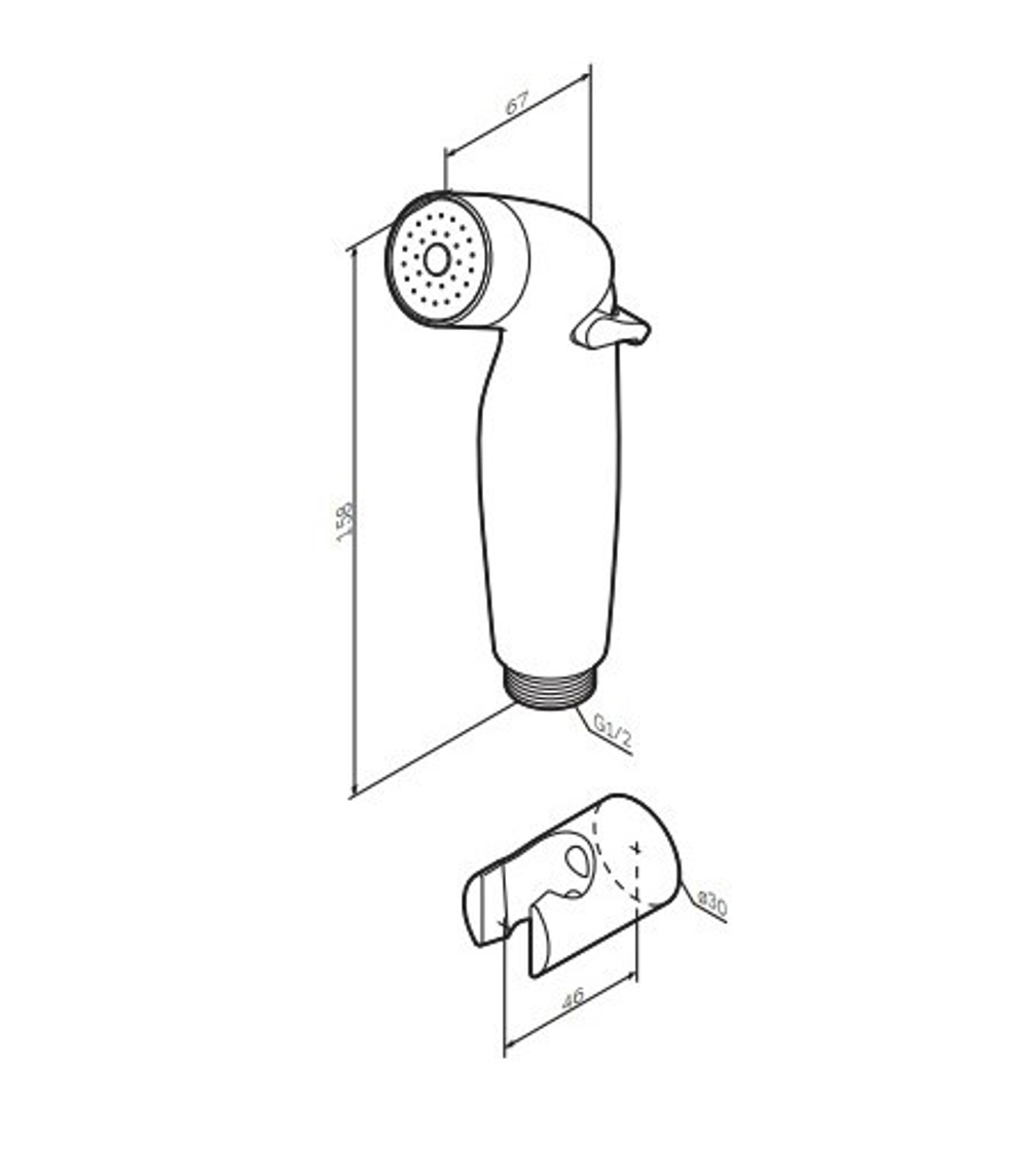 Гигиеническая лейка с держателем AM.PM AM.PM F0201932