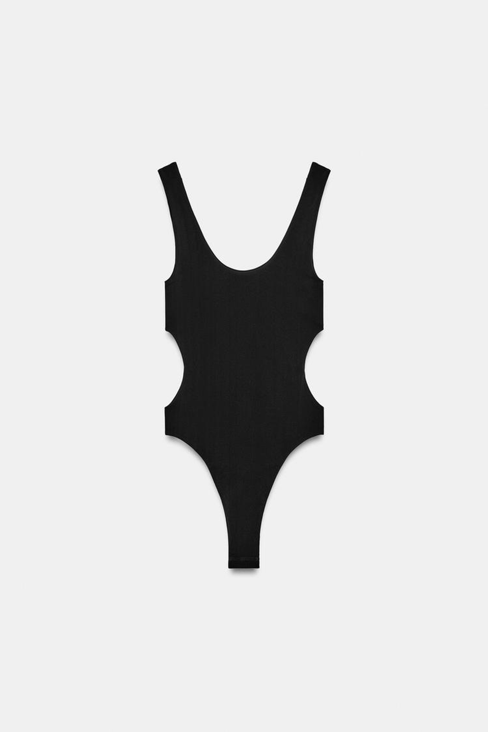 ZARA БОДИ С ВЫРЕЗАМИ, ЧЕРНЫЙ