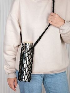 Авоська для бутылки, оранжевая