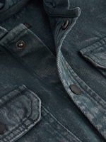 Рубашка с капюшоном джинсовая для мальчика Next K83-516, Темно-серый