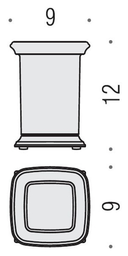 Стакан настольный Colombo Portofino  B3241, хром схема