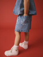 Топ джинсовый и шорты джинсовые в комплекте для девочки Next E29-099, Голубой