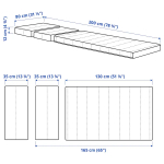 Матрас для раздвижной кровати - INNERLIG IKEA/ ИННЕРЛИГ ИКЕА, 80х200 см, белый