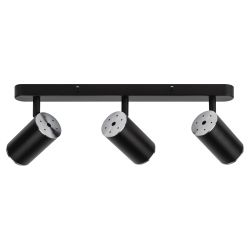 Светильник настенно-потолочный спот ЭРА OL35-3 BK MR16 GU10 IP20 черный хром