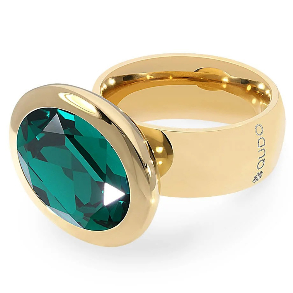 Кольцо Qudo TIVOLA big G emerald 19 мм 632331/19 G/G