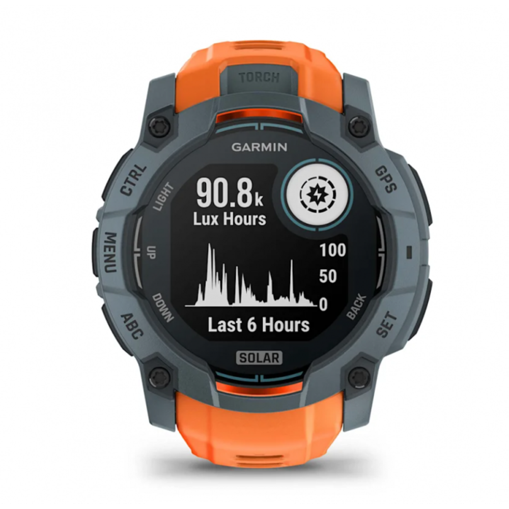 Умные часы Garmin INSTINCT 3 50 мм SOLAR,TWILIGHT BEZEL W/SOLSTICE BAND