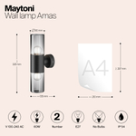 Уличный настенный светильник Maytoni Amas O432WL-02GF