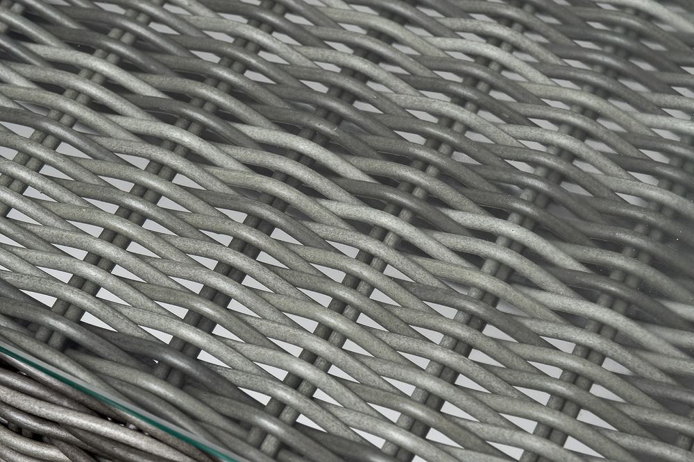 "Амароне" обеденная группа из искусственного ротанга на 6 персон, цвет графит