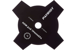Нож 4-лопастной PT-GCB4T (230 мм; 25.4 мм; 1.6 мм) для триммеров PATRIOT 809115205