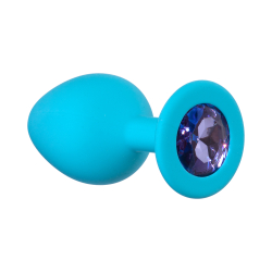 Анальная пробка Emotions Cutie Medium Turquoise light purple crystal 4012-04Lola