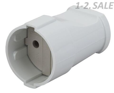 Розетка кабельная без заземл. прямая 10А бел. Rx1-W ЭРА Б0039680