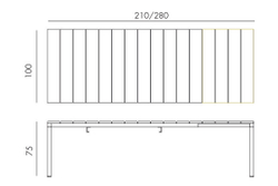 Стол раздвижной Rio 210, белый