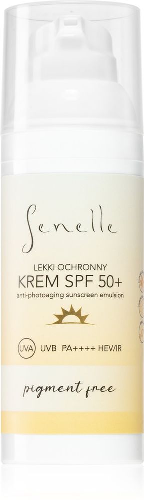 Senelle Cosmetics легкий защитный крем для лица SPF 50+ Light Protective Pigment Free