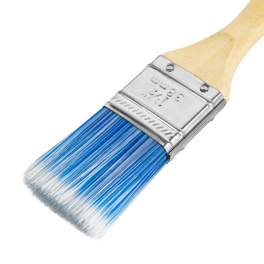 83070 Кисть плоская "Евро" 1.5", искусственная щетина 38мм, деревянная ручка  MTX