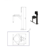Уличный тренажер №62, "Флекс", 660*660*1350 мм.