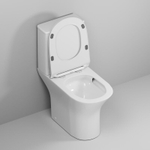 Унитаз напольный Grossman Classic GR-4465SQ-K26 (650х355х790) безободковый,белый с тонкой крышкой,микролифт,смыв торнадо,2 места
