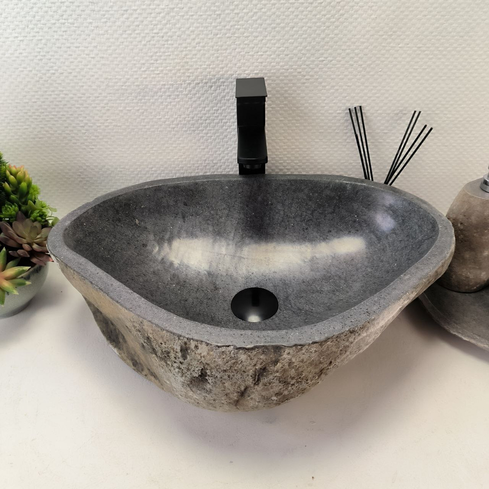 Раковина из речного камня RS-63571 (53*38*16) 0122