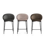 Барный стул Woodville Нейл латте, черный