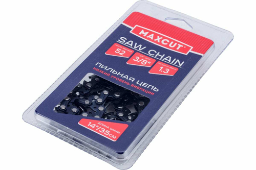 Цепь (91LV-52E; 3/8; 1,3; 52 звена; блистер) MAXCUT 086321052