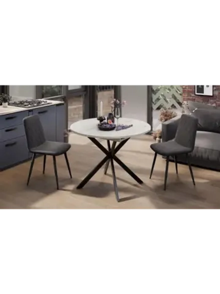 Стол кухонный Черный муар 100(131)х100х75 см