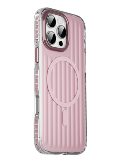 Чехол Gurdini Ocean Case с поддержкой MagSafe для iPhone 16 Pro (Розовый)