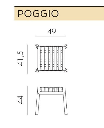 Табурет пластиковый Nardi Poggio, тортора