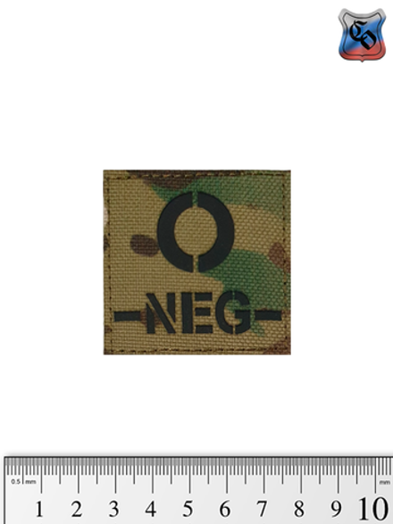 Шеврон SSO Группа крови O- светоотражающий кордура 5 см. Мультикам