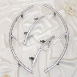 Ручка мебельная Арт Ринг mini левая Античное серебро