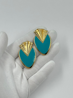 Серьги с бирюзовой эмалью Avon
