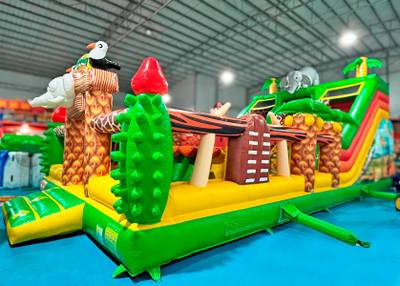 Коммерческий надувной батут «Сафари Ультра 2», 12*6*7 м.