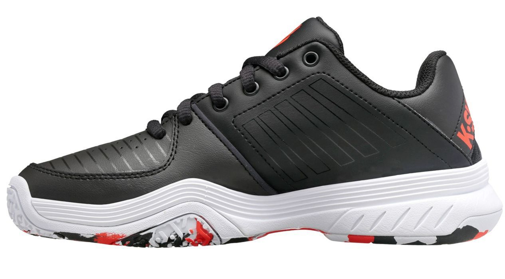 Детские теннисные кроссовки K-Swiss Court Express Omni - jet black/spicy orange/white