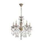 8346/5 CLASSI LN26 089 бронза/прозрачный, металл/хрусталь Люстра потолочная E14 5*40W 220V LUINA