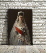 Картина для интерьера "Портрет императрицы Марии Федоровны", художник Крамской Иван Николаевич, печать на холсте