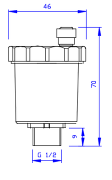 Воздухоотводчик Valtec 1/2" автоматический вертикальный (арт. VT.502.NV.04)