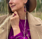 Серьги 229042-3 с витражной эмалью