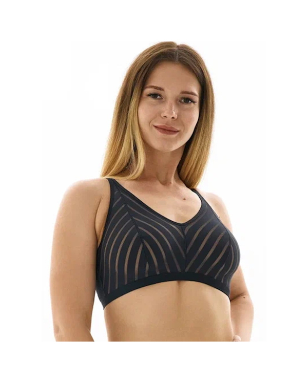 Бюстгальтер Zebra мягкая чаша без каркасов (черный/скин)