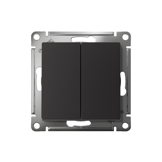 Переключатель проходной 2-кл. СП AtlasDesign 10А IP20 (сх. 6/2) 10AX механизм карбон SE ATN001065