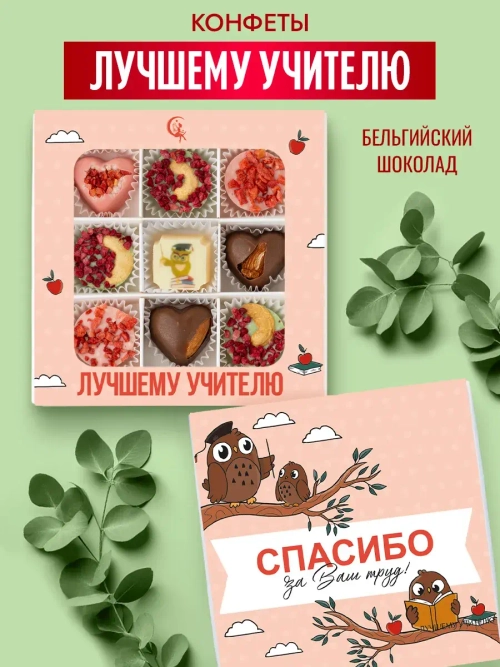 Конфеты шоколадные Лучшему учителю набор подарочный