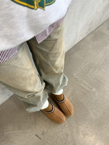 Угги из натуральной замши с носочком