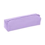 Пенал-тубус ПИФАГОР на молнии, ткань, пастельно-фиолетовый, 22х5 см, 272259