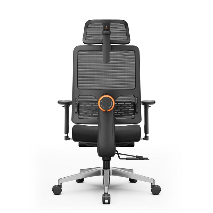 Эргономичное компьютерное кресло FoxGear NETZ модель M, черный (FG-NETZ-M-BK)