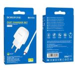 Сетевой адаптер питания BOROFONE BA49A 1USB 2.1A + кабель Micro (белый)