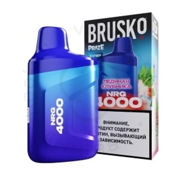 Одноразовая ЭС BRUSKO NRG 4000 с ароматом ледяной клубники, 20мг/см3, 3,3 мл. (М)