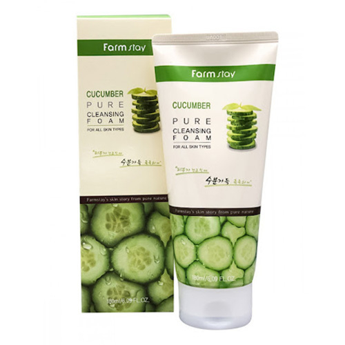 Очищающая пенка с экстрактом Огурца FarmStay Cucumber Pure Cleansing Foam 180мл