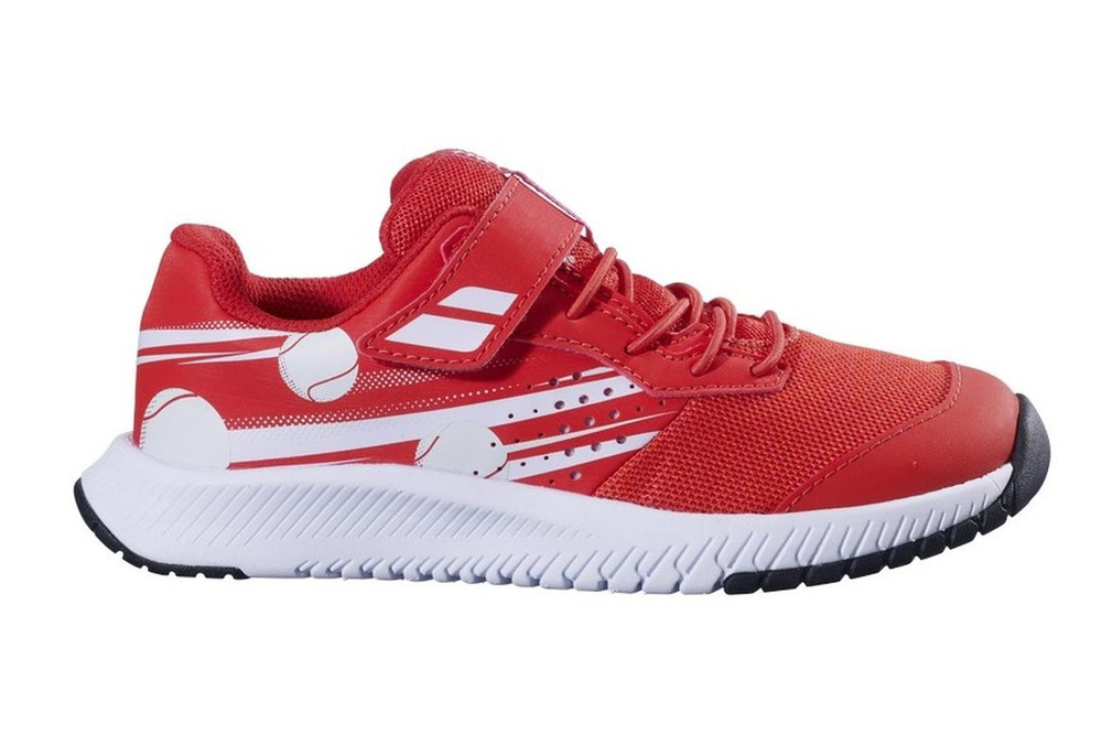 Детские теннисные кроссовки Babolat Pulsion Kid All Court - cherry tomato/white