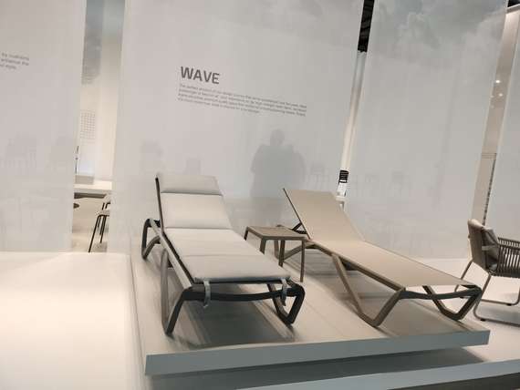 Шезлонг алюминиевый Wave, антрацит