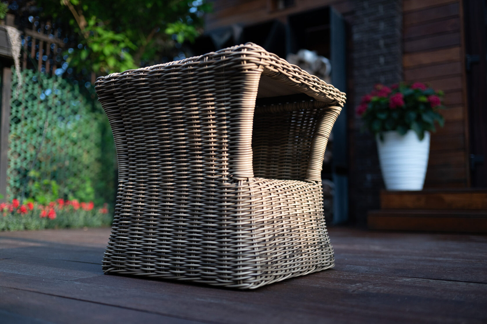 Столик из искусственного ротанга Бордо (корич./серый)