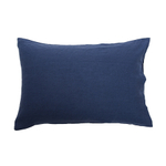 Наволочка изо льна темно-синего цвета essential, 50х70 см