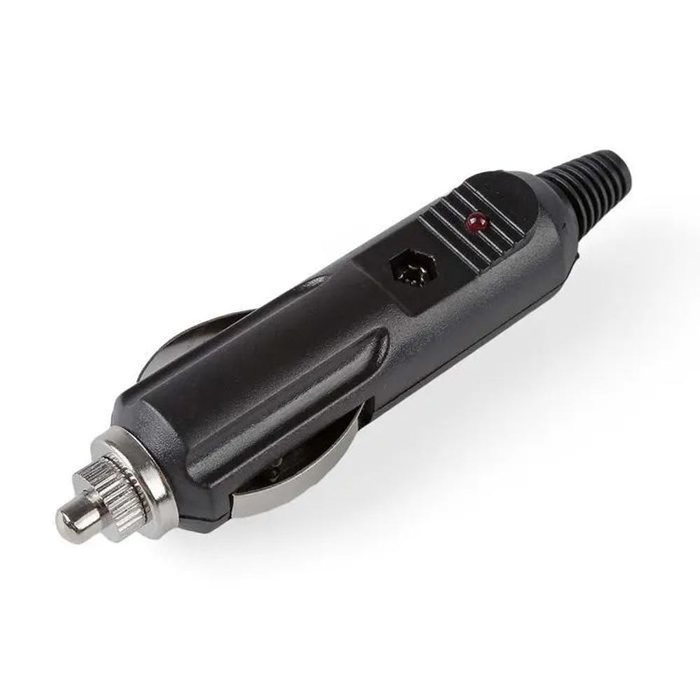 Разъем (штекер) прикуриватель под кабель (без провода), предохранителем и индикатором. До 15А